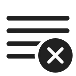 Text Change Reject SVG Icon